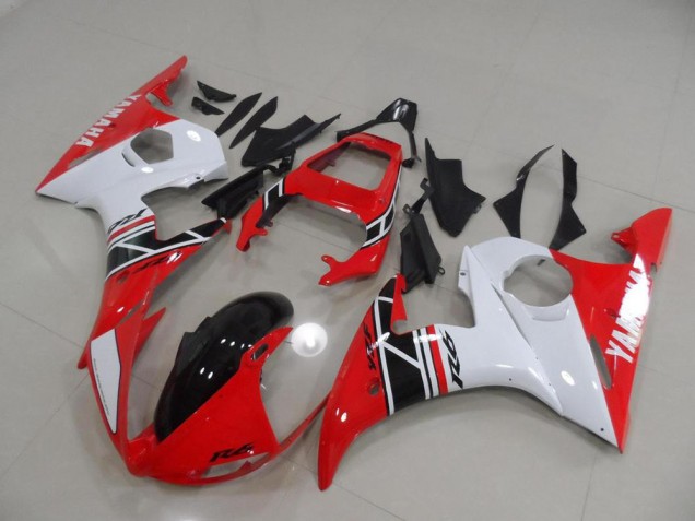 Discount 2003-2005 Red and White and Black Yamaha YZF R6 Motorcycle Fairings Kits UK Discount 2003-2005 Red and White and Black Yamaha YZF R6 Motorcycle Fairings Kits UK