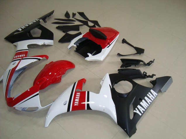 Discount 2003-2005 Red White Matte Black Yamaha YZF R6 Moto Fairings UK Discount 2003-2005 Red White Matte Black Yamaha YZF R6 Moto Fairings UK