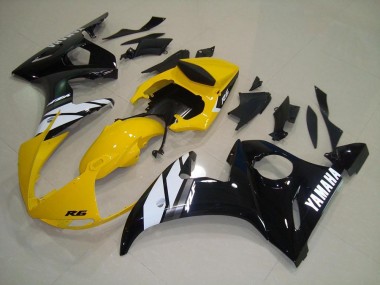 Discount 2003-2005 Yellow Black Yamaha YZF R6 Motorbike Fairings UK