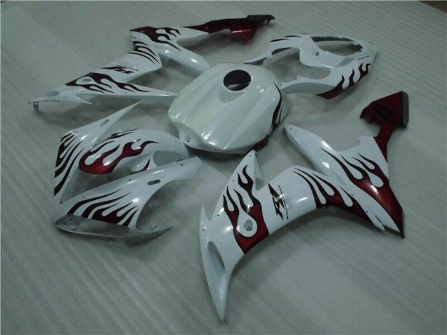 Discount 2004-2006 White Red Flame Yamaha YZF R1 Motorcyle Fairings UK Discount 2004-2006 White Red Flame Yamaha YZF R1 Motorcyle Fairings UK