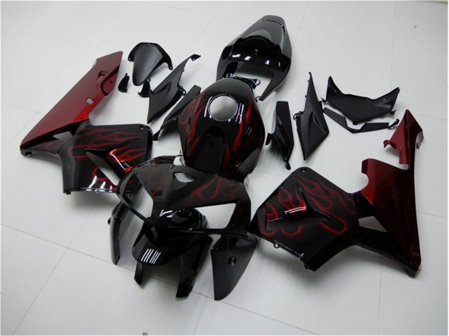 Discount 2005-2006 Red Flame Black Honda CBR600RR Bike Fairings UK Discount 2005-2006 Red Flame Black Honda CBR600RR Bike Fairings UK