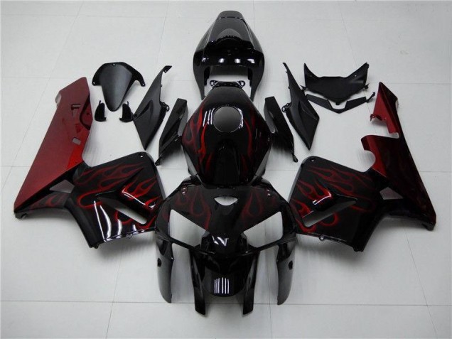 Discount 2005-2006 Red Flame Black Honda CBR600RR Bike Fairings UK Discount 2005-2006 Red Flame Black Honda CBR600RR Bike Fairings UK