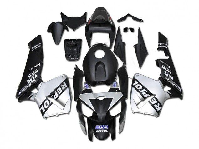 Discount 2005-2006 Silver Repsol Black Honda CBR600RR Bike Fairings UK Discount 2005-2006 Silver Repsol Black Honda CBR600RR Bike Fairings UK