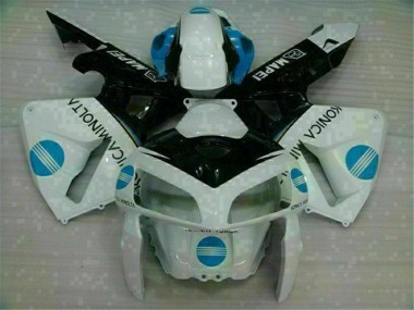 Discount 2005-2006 White Blue Honda CBR600RR Motorcyle Fairings UK