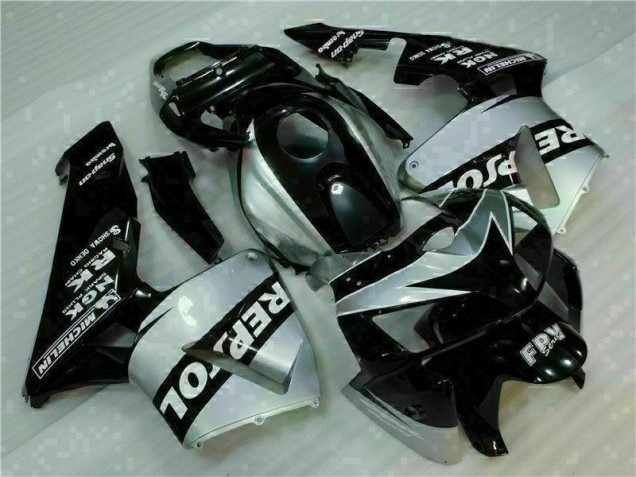 Discount 2005-2006 Black Silver Repsol Honda CBR600RR Motorcycle Fairings Kit UK Discount 2005-2006 Black Silver Repsol Honda CBR600RR Motorcycle Fairings Kit UK