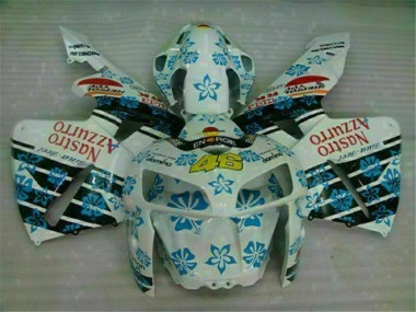 Discount 2005-2006 White Blue Nastro Azzurro 46 Honda CBR600RR Motorcycle Fairing UK