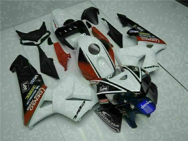 Discount 2005-2006 White Red Black Lee Honda CBR600RR Motorbike Fairing UK Discount 2005-2006 White Red Black Lee Honda CBR600RR Motorbike Fairing UK