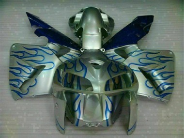 Discount 2005-2006 White Blue Flame Honda CBR600RR Motorcycle Fairing Kit UK