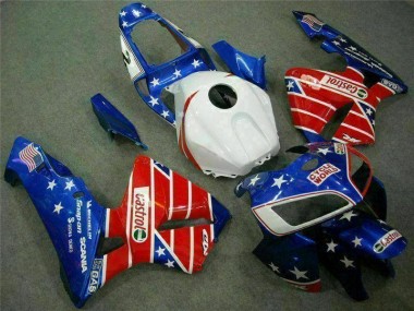 Discount 2005-2006 Blue Red Cycle World Castrol Honda CBR600RR Motorcycle Fairings Kit UK