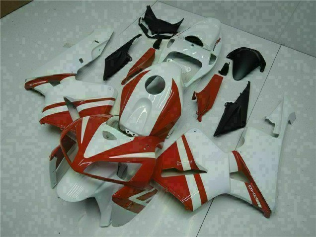 Discount 2005-2006 White Red Honda CBR600RR Motorcycle Fairings UK