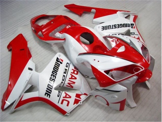 Discount 2005-2006 Red White Honda CBR600RR Bike Fairings UK Discount 2005-2006 Red White Honda CBR600RR Bike Fairings UK
