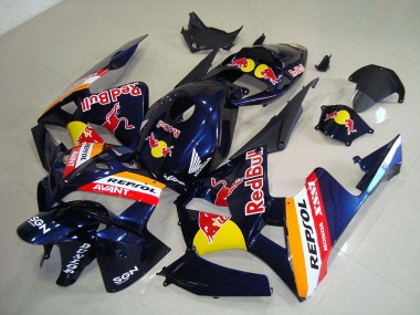 Discount 2005-2006 Dark Blue Red Bull Repsol Honda CBR600RR Motorcycle Fairings Kits UK