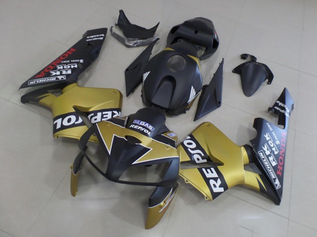 Discount 2005-2006 Black Gold Repsol Honda CBR600RR Motorcycle Fairings Kit UK Discount 2005-2006 Black Gold Repsol Honda CBR600RR Motorcycle Fairings Kit UK