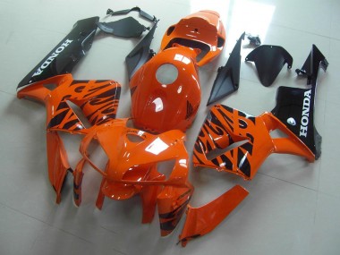 Discount 2005-2006 Orange Black Flame Honda CBR600RR Replacement Motorcycle Fairings UK