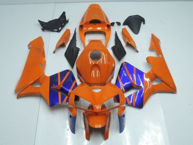 Discount 2005-2006 Orange Blue Honda CBR600RR Motorcycle Fairings Kit UK