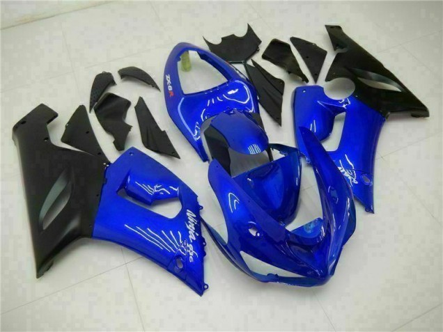 Discount 2005-2006 Blue Kawasaki ZX6R Motorcycle Fairing Kit UK