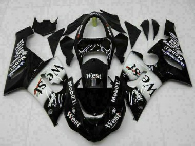 Discount 2005-2006 Black Kawasaki ZX6R Bike Fairings UK
