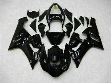 Discount 2005-2006 Glossy Black Kawasaki ZX6R Motor Fairings UK