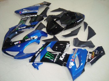 Discount 2005-2006 Blue Monster Kawasaki ZX6R Moto Fairings UK