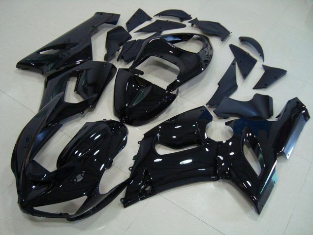 Discount 2005-2006 Glossy Black Kawasaki ZX6R Motorcycle Fairings UK Discount 2005-2006 Glossy Black Kawasaki ZX6R Motorcycle Fairings UK