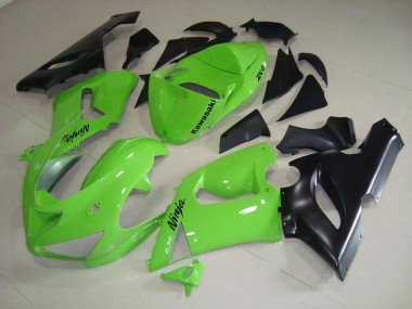Discount 2005-2006 Lime Green Kawasaki ZX6R Bike Fairings UK