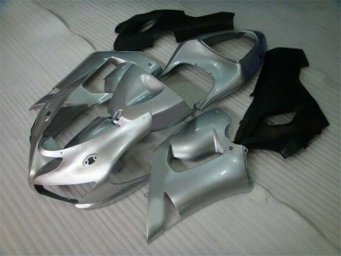 Discount 2005-2006 Silver Black Kawasaki ZX6R Motorcycle Fairing Kit UK