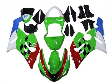 Discount 2005-2006 Green Red White Blue Kawasaki ZX6R Bike Fairings UK