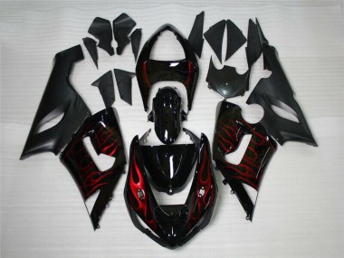 Discount 2005-2006 Red Black Kawasaki ZX6R Motor Bike Fairings UK