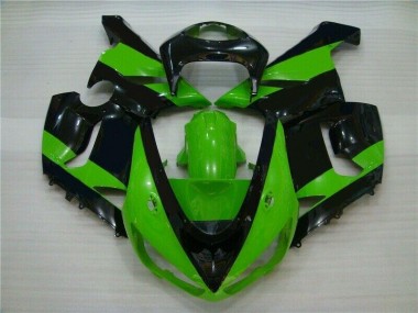 Discount 2005-2006 Green Black Kawasaki ZX6R Motorbike Fairing UK