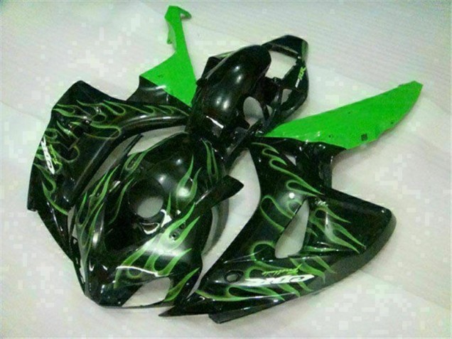 Discount 2006-2007 Green Flame Black Honda CBR1000RR Moto Fairings UK Discount 2006-2007 Green Flame Black Honda CBR1000RR Moto Fairings UK
