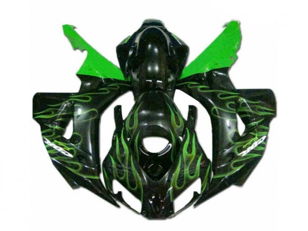Discount 2006-2007 Green Flame Black Honda CBR1000RR Moto Fairings UK Discount 2006-2007 Green Flame Black Honda CBR1000RR Moto Fairings UK