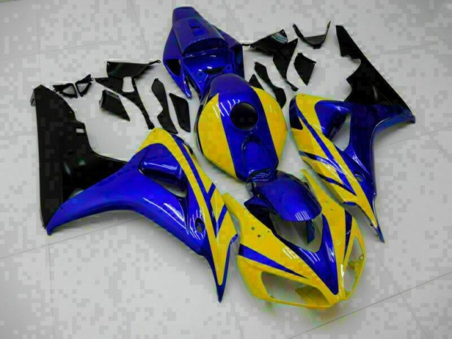 Discount 2006-2007 Blue Yellow Honda CBR1000RR Motorcycle Replacement Fairings UK