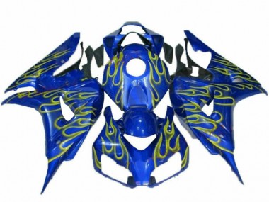 Discount 2006-2007 Yellow Flame Blue Honda CBR1000RR Replacement Fairings UK