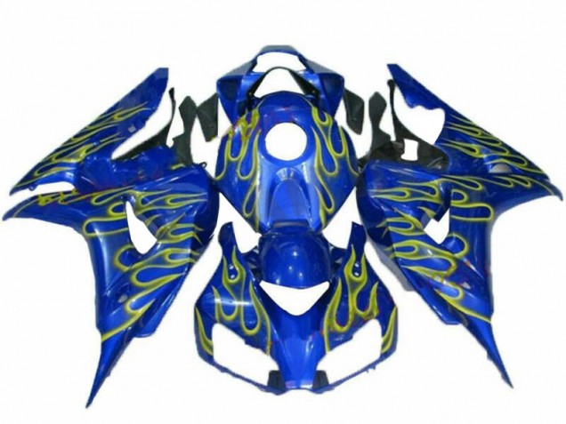 Discount 2006-2007 Yellow Flame Blue Honda CBR1000RR Replacement Fairings UK Discount 2006-2007 Yellow Flame Blue Honda CBR1000RR Replacement Fairings UK