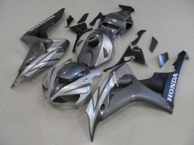 Discount 2006-2007 Grey Silver and Matte Black Honda CBR1000RR Motor Fairings UK