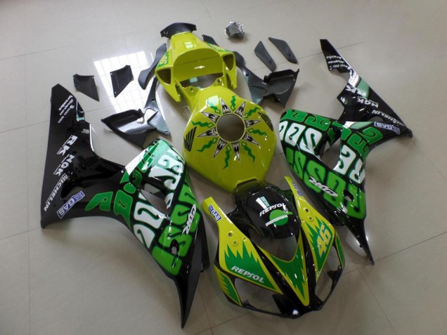 Discount 2006-2007 Green Yellow Rossi Honda CBR1000RR Replacement Motorcycle Fairings UK Discount 2006-2007 Green Yellow Rossi Honda CBR1000RR Replacement Motorcycle Fairings UK