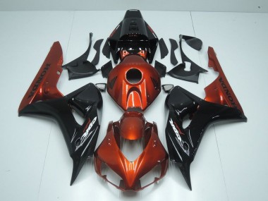 Discount 2006-2007 Orange and Black Honda CBR1000RR Motorcycle Fairing UK