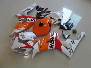 Discount 2006-2007 White and Orange Repsol Honda CBR1000RR Replacement Motorcycle Fairings UK