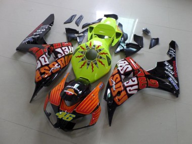 Discount 2006-2007 Rossi Fluro Green Honda CBR1000RR Motorcyle Fairings UK