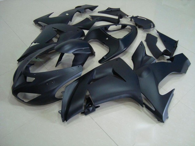 Discount 2006-2007 Matte Black Kawasaki ZX10R Motorcycle Fairing Kit UK