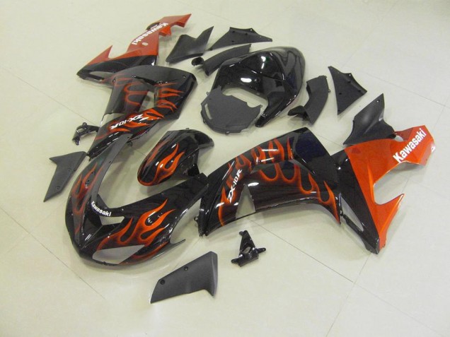 Discount 2006-2007 Orange Flame Kawasaki ZX10R Motorcyle Fairings UK Discount 2006-2007 Orange Flame Kawasaki ZX10R Motorcyle Fairings UK