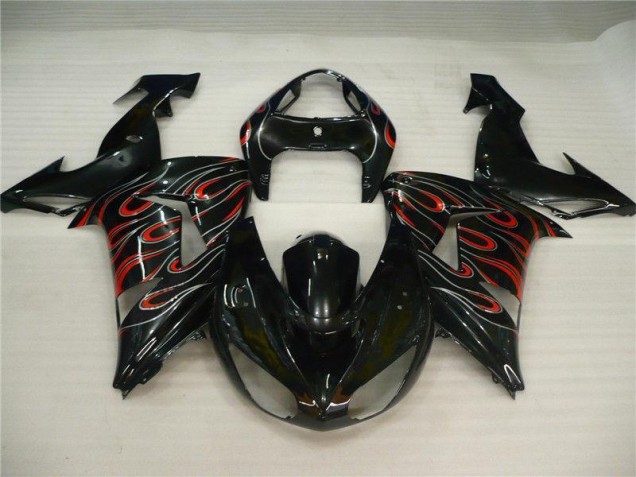 Discount 2006-2007 Black Grey Red Kawasaki ZX10R Motorbike Fairing UK Discount 2006-2007 Black Grey Red Kawasaki ZX10R Motorbike Fairing UK