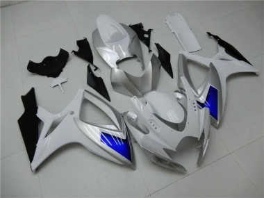 Discount 2006-2007 White Blue Suzuki GSXR 600/750 Motorcylce Fairings UK