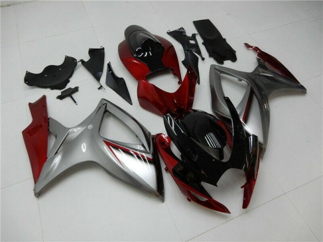 Discount 2006-2007 Red Silver Suzuki GSXR 600/750 Bike Fairing Kit UK Discount 2006-2007 Red Silver Suzuki GSXR 600/750 Bike Fairing Kit UK
