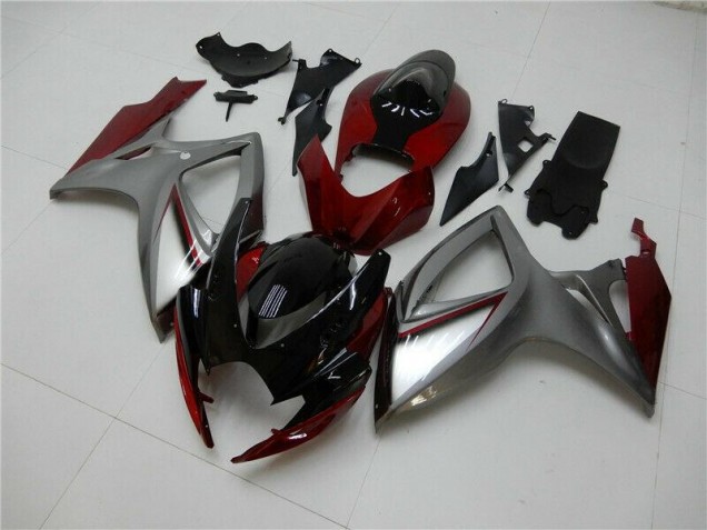 Discount 2006-2007 Red Silver Suzuki GSXR 600/750 Bike Fairing Kit UK Discount 2006-2007 Red Silver Suzuki GSXR 600/750 Bike Fairing Kit UK