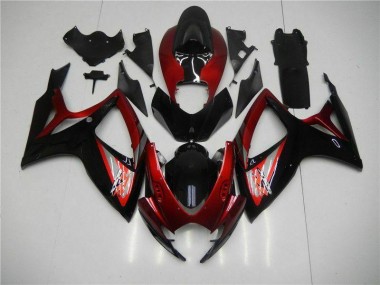 Discount 2006-2007 Red Black Suzuki GSXR 600/750 Motor Bike Fairings UK