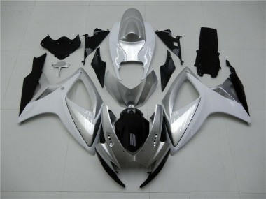 Discount 2006-2007 Silver Suzuki GSXR 600/750 Motorcycle Fairings Kits UK