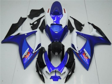 Discount 2006-2007 White Blue Suzuki GSXR 600/750 Motorcyle Fairings UK