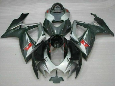 Discount 2006-2007 Silver Black Suzuki GSXR 600/750 Motorcycle Fairings Kits UK