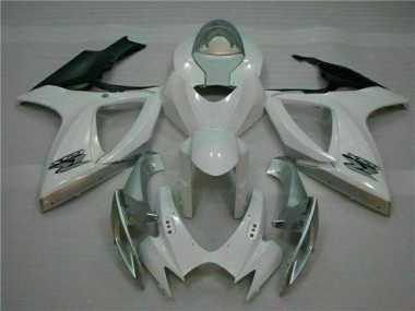 Discount 2006-2007 White Silver Suzuki GSXR 600/750 Motorcycle Fairings Kit UK